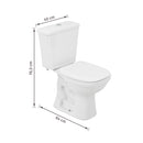 Vaso Sanitário com Caixa Acoplada e Assento Branco Duplo Acionamento 3/6L Saída Vertical Mariana Icasa